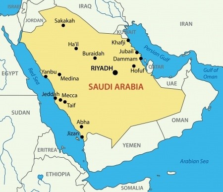 Map of Saudi Arabia