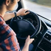 man driving a truck