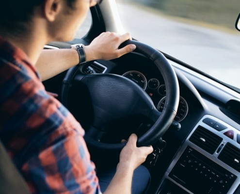 man driving a truck