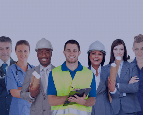 Diverse group of professionals representing different industries poised for seasonal employment in South Africa, highlighting the variety of opportunities available as discussed in Measured Ability's latest blog post on hiring trends