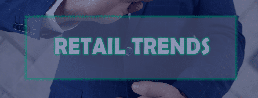 Man in a suit presenting 'RETAIL TRENDS' concept, signifying innovative retail staffing strategies for e-commerce and brick-and-mortar stores in South Africa